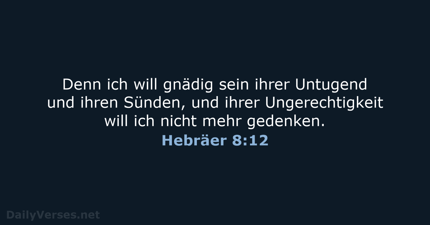 Hebräer 8:12 - LU12