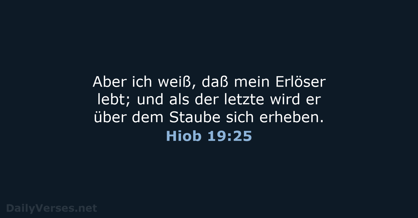 Hiob 19:25 - LU12