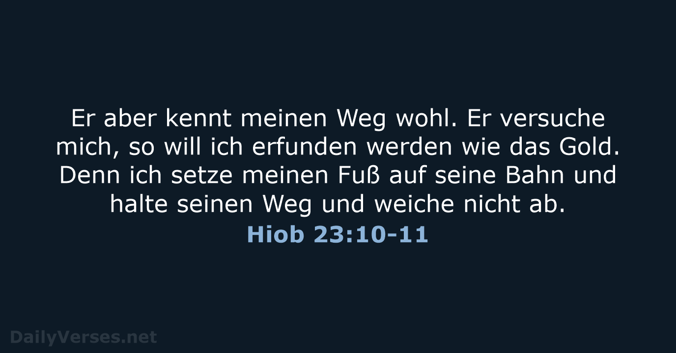 Hiob 23:10-11 - LU12