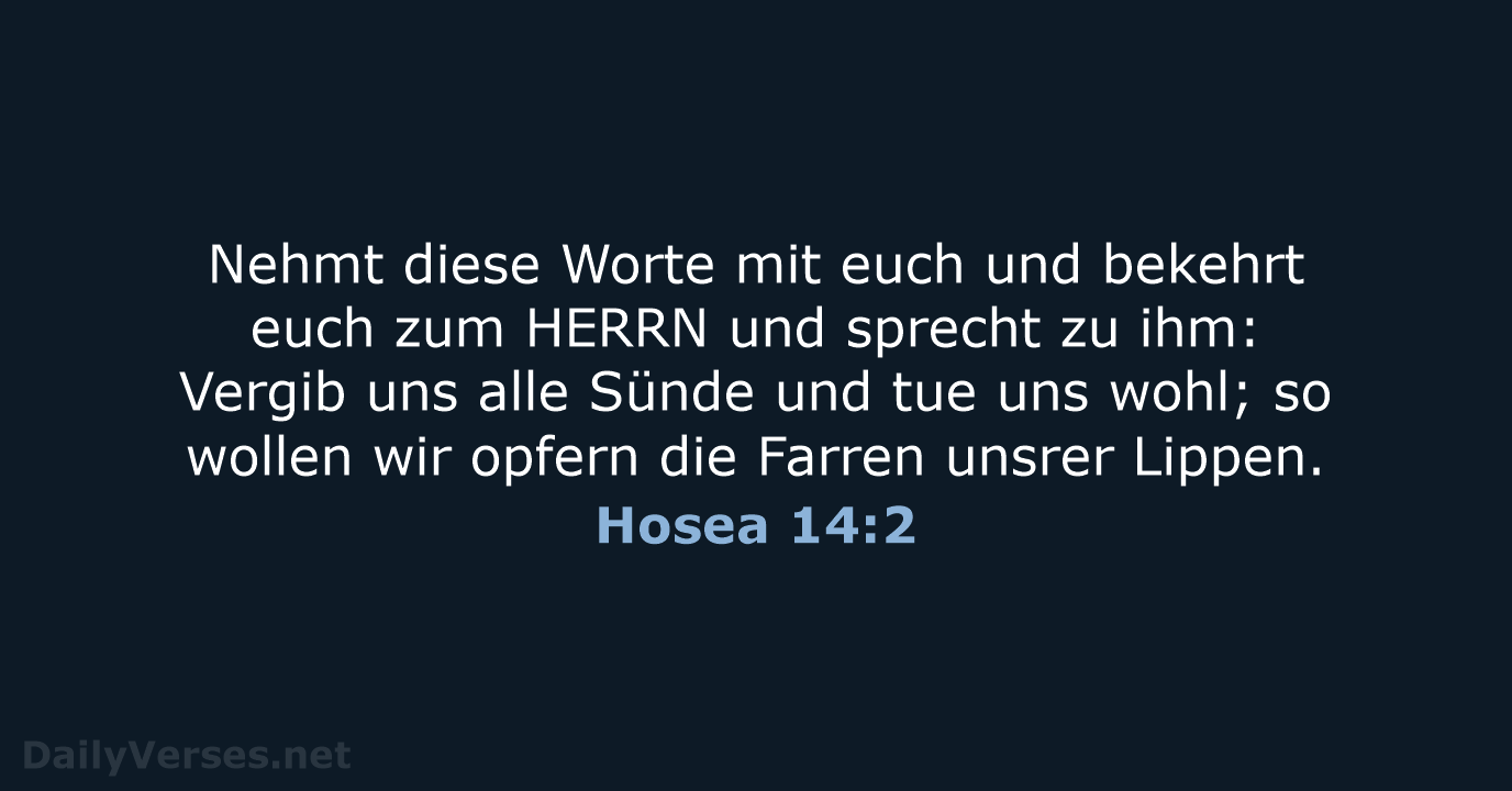 Hosea 14:2 - LU12