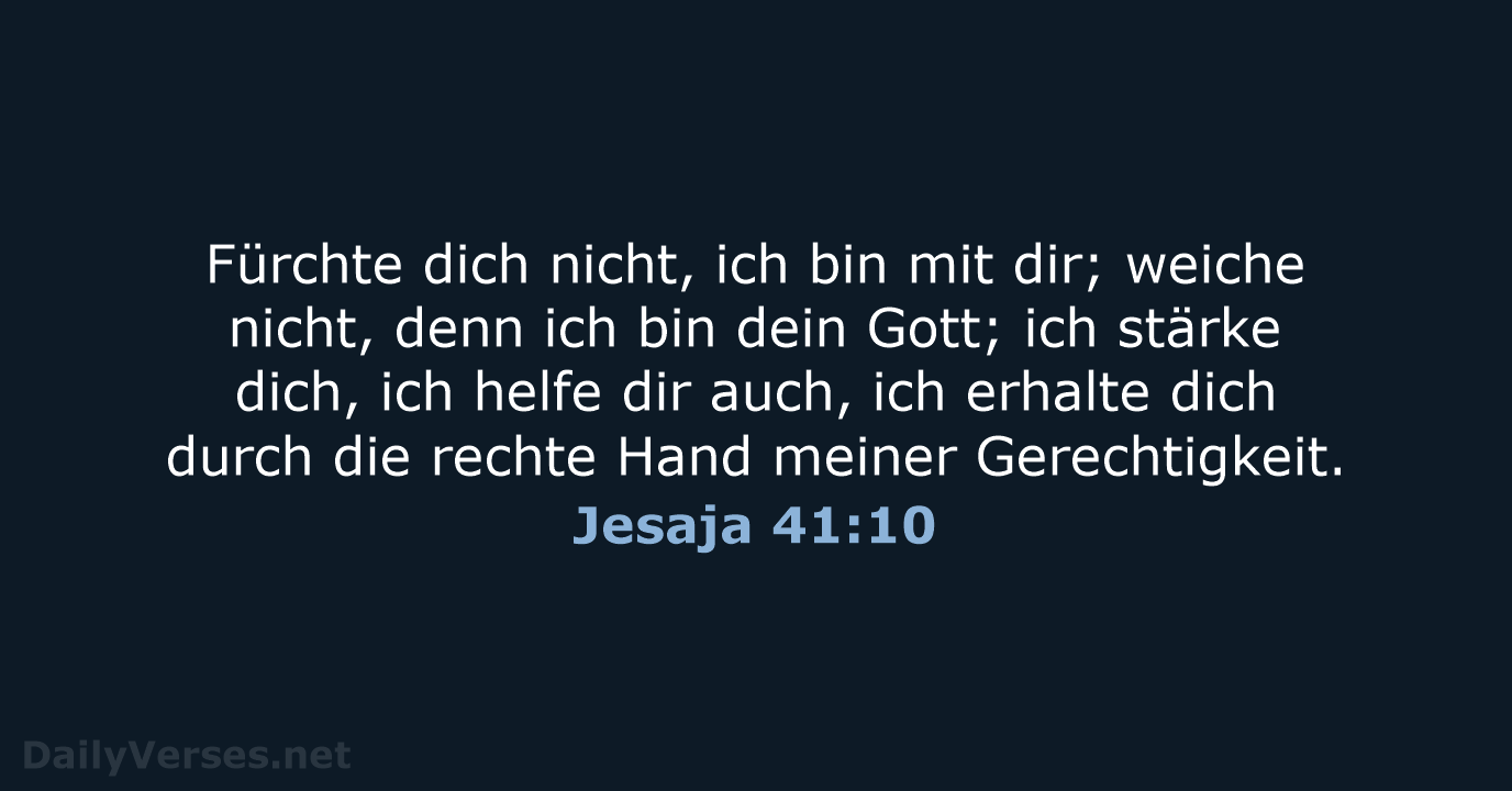 Jesaja 41:10 - LU12