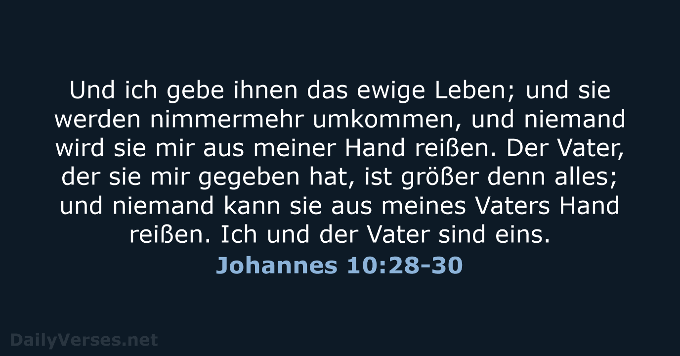 Johannes 10:28-30 - LU12