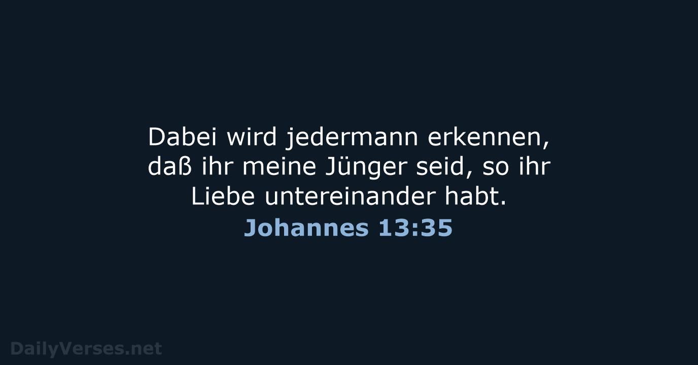 Johannes 13:35 - LU12