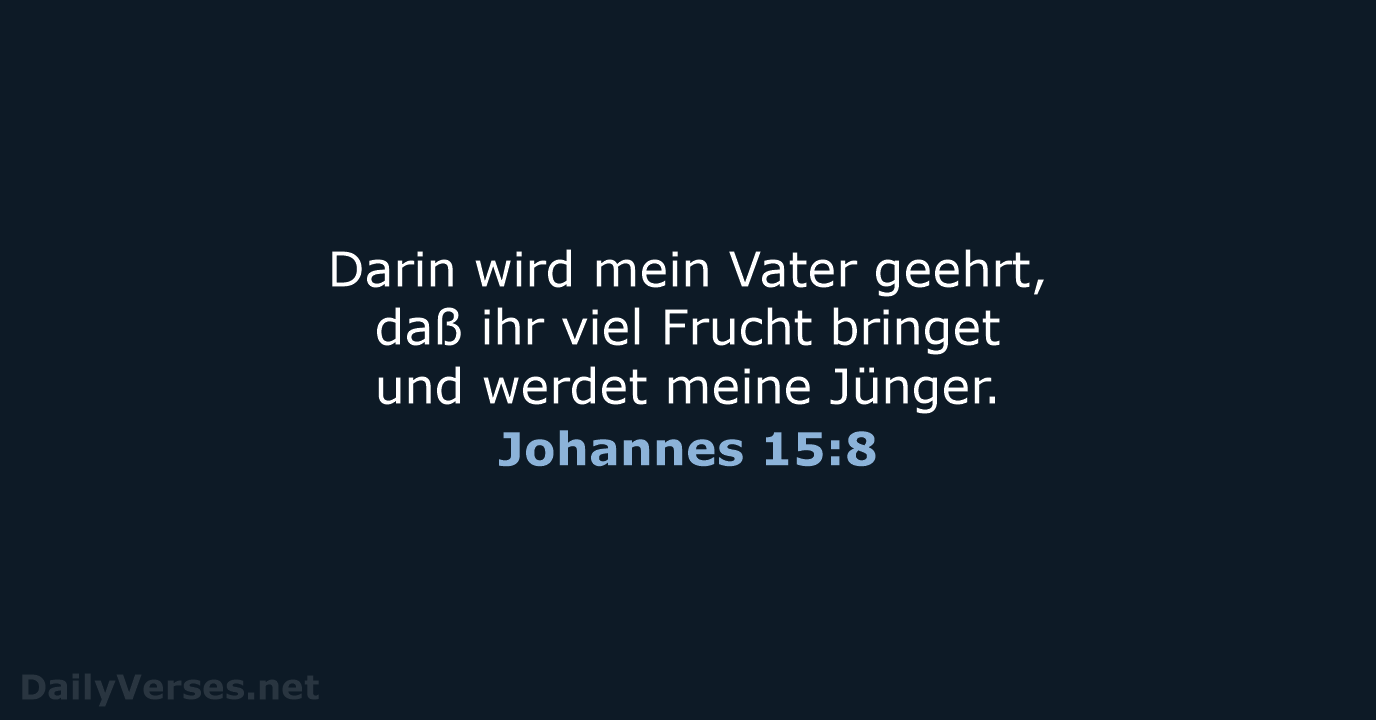 Johannes 15:8 - LU12
