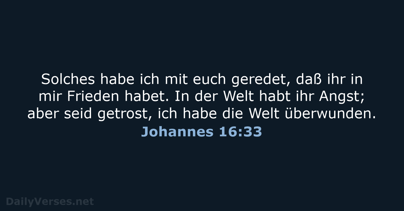 Johannes 16:33 - LU12