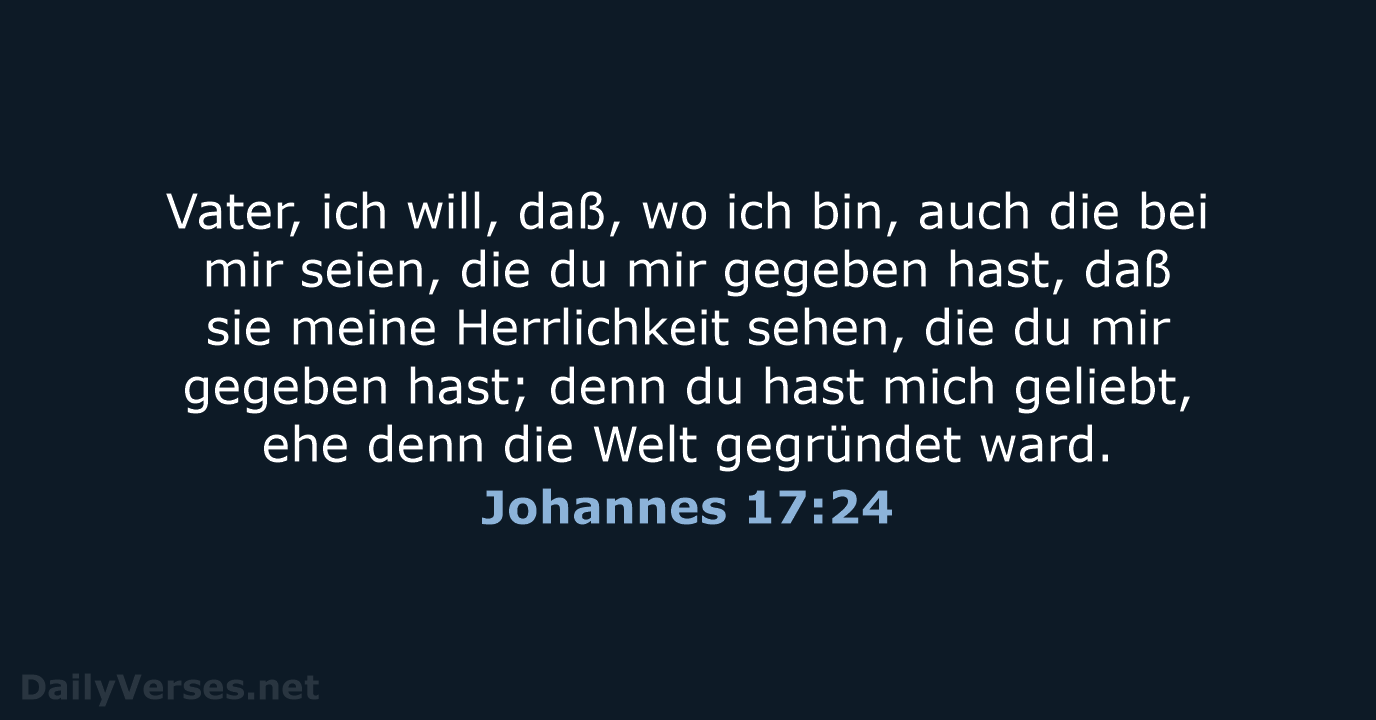Johannes 17:24 - LU12