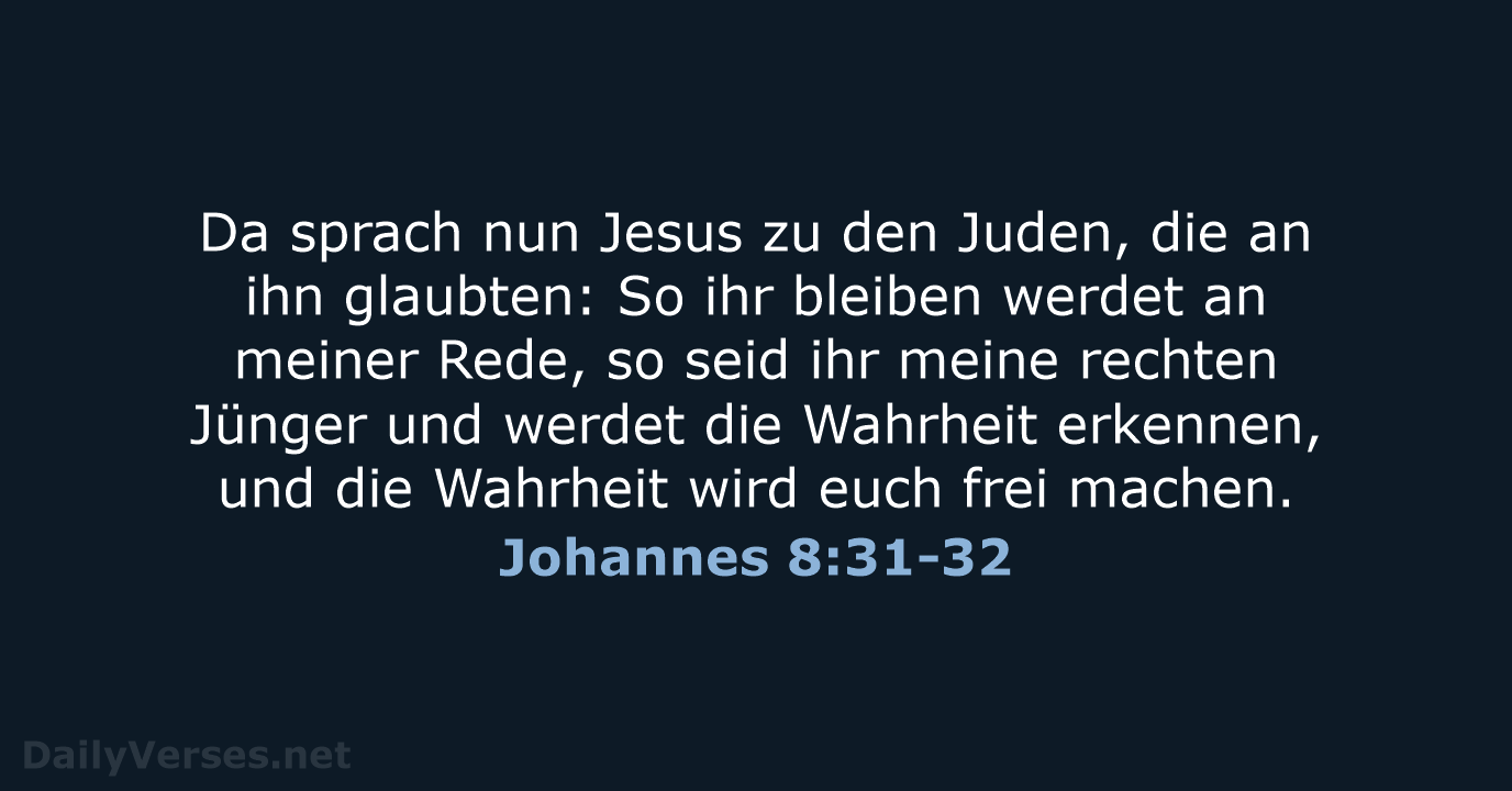 Johannes 8:31-32 - LU12