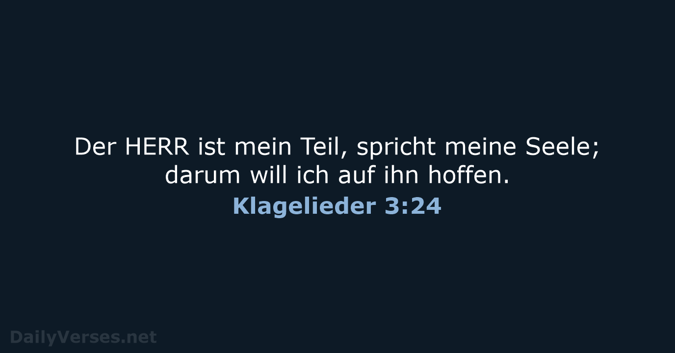 Klagelieder 3:24 - LU12
