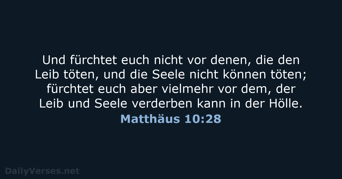 Matthäus 10:28 - LU12