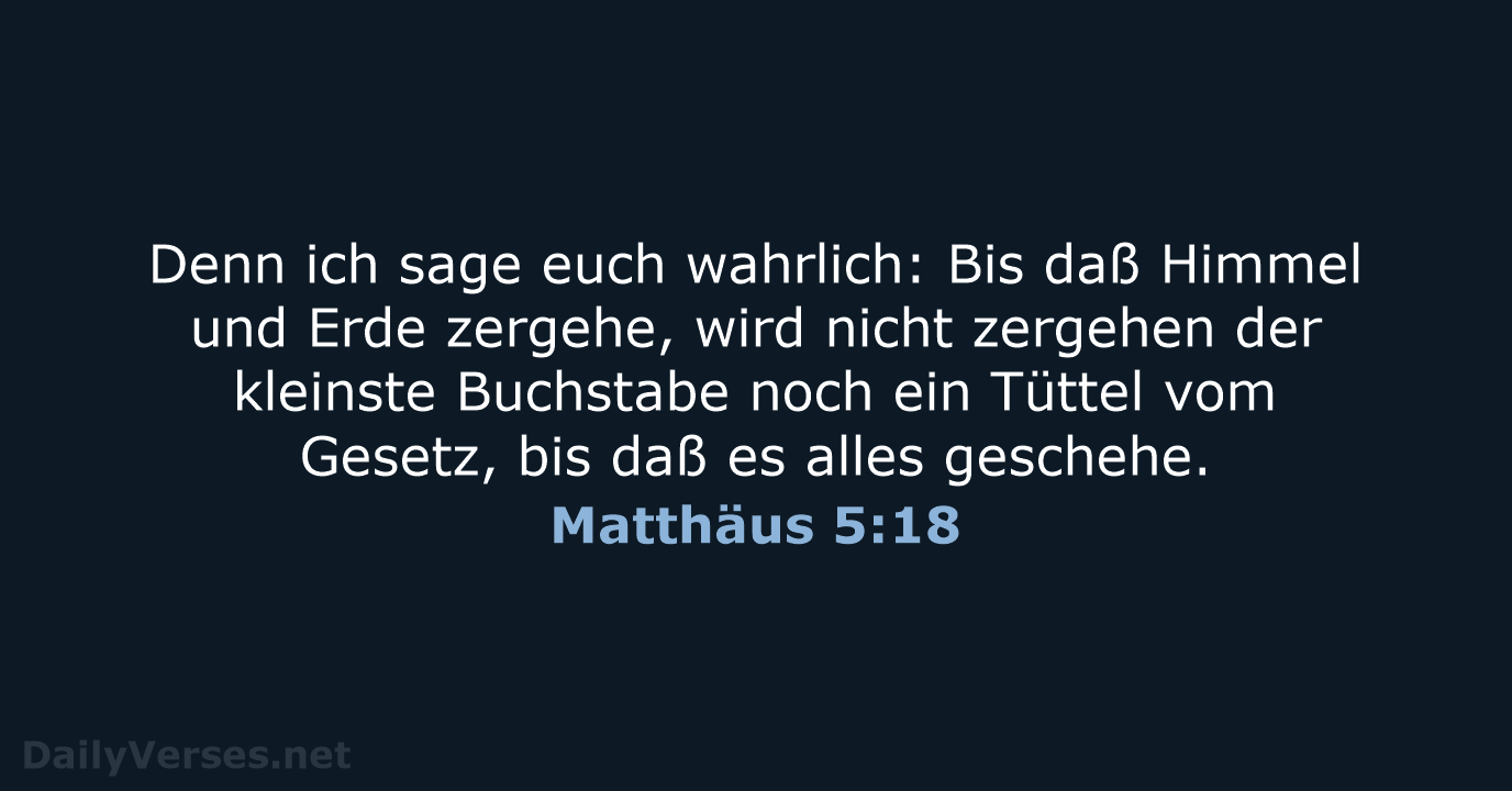 Matthäus 5:18 - LU12
