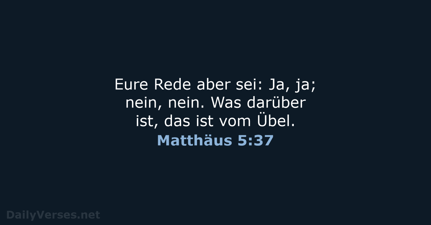 Matthäus 5:37 - LU12