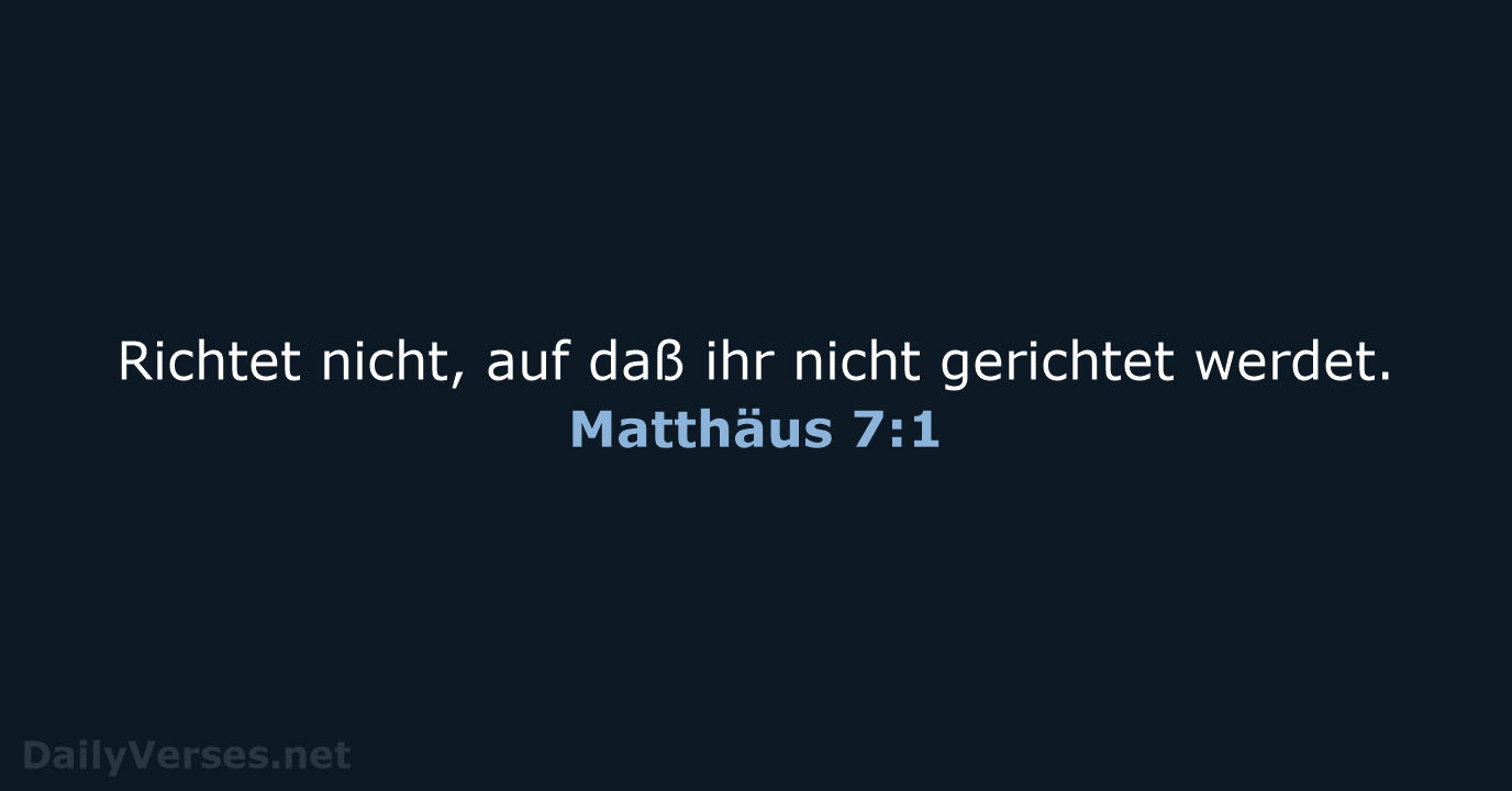 Matthäus 7:1 - LU12