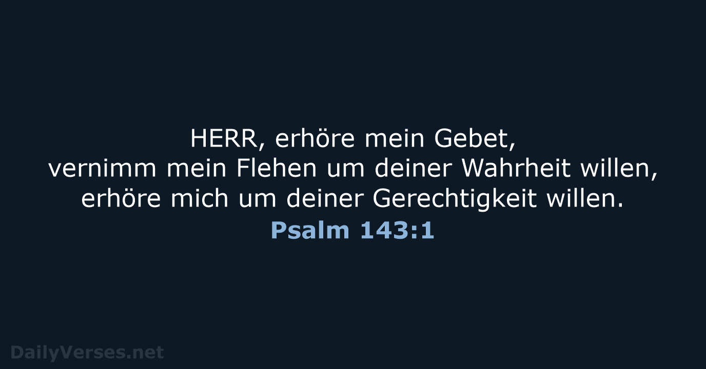 Psalm 143:1 - LU12