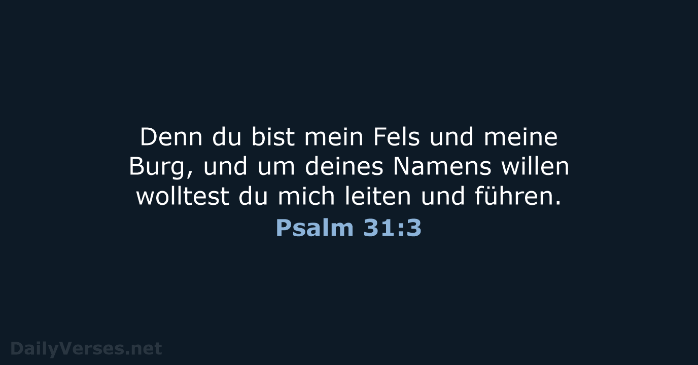 Psalm 31:3 - LU12