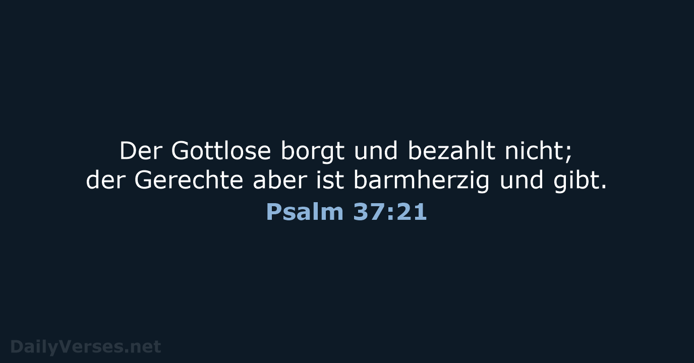 Psalm 37:21 - LU12