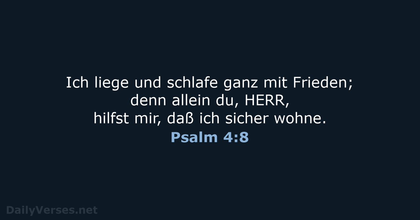 Psalm 4:8 - LU12