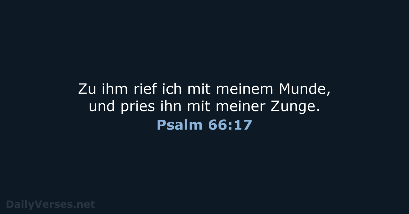 Psalm 66:17 - LU12
