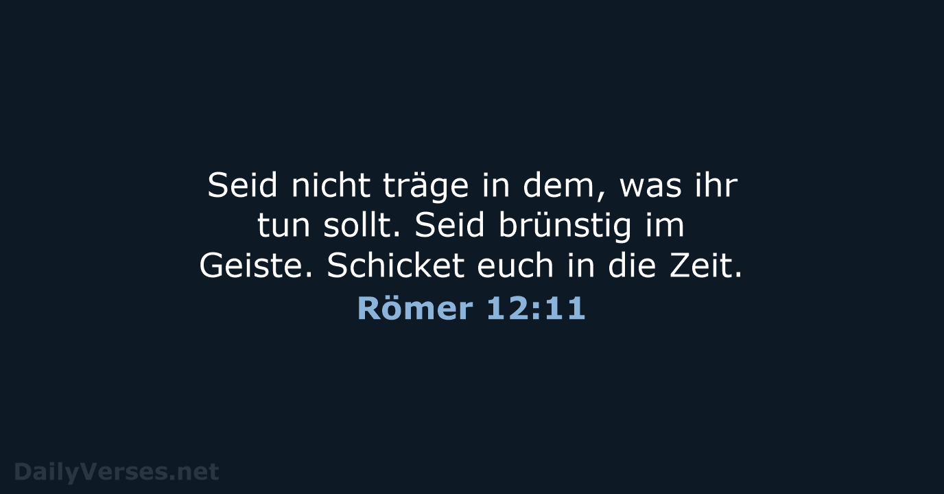 Römer 12:11 - LU12