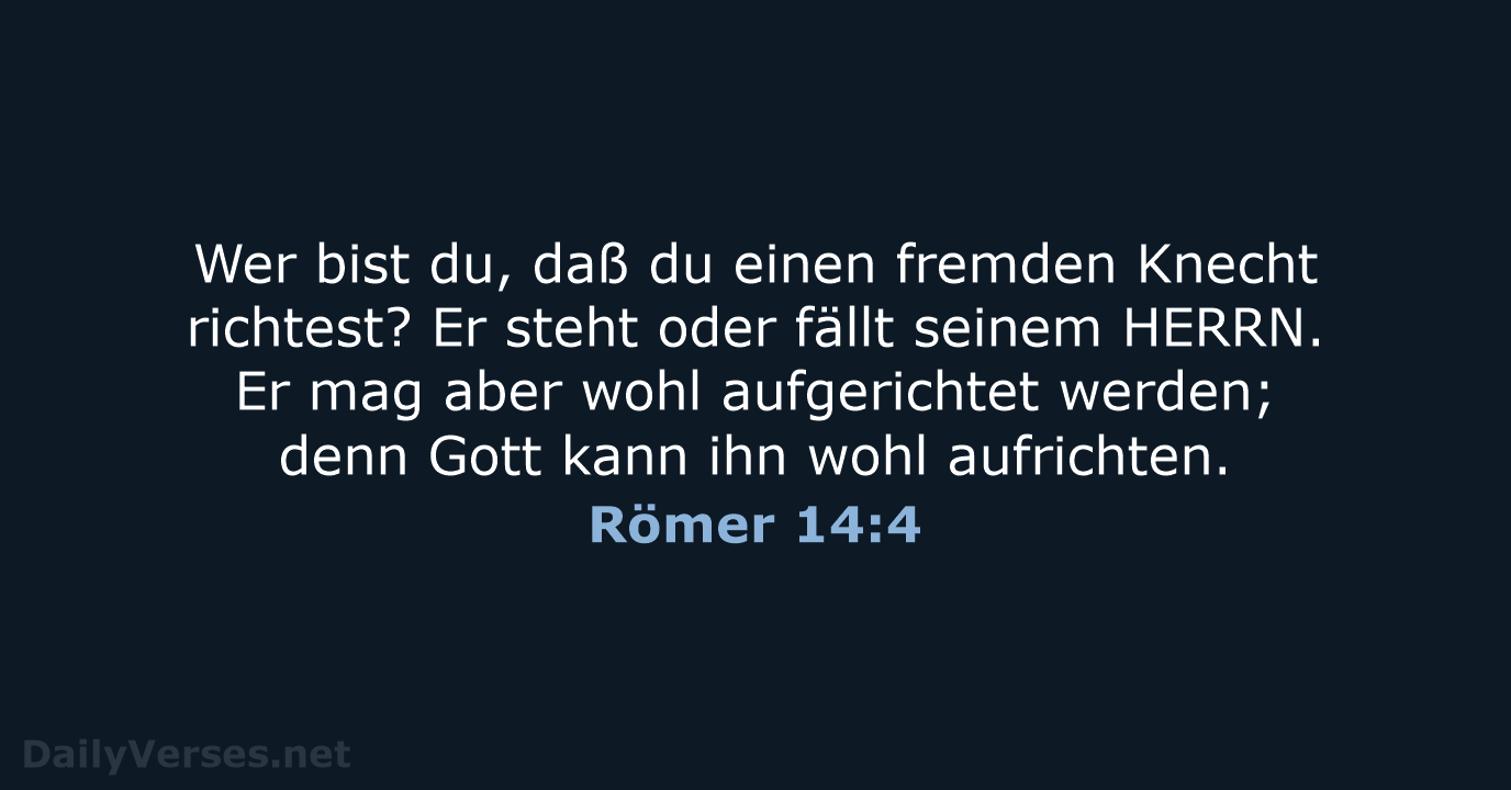 Römer 14:4 - LU12