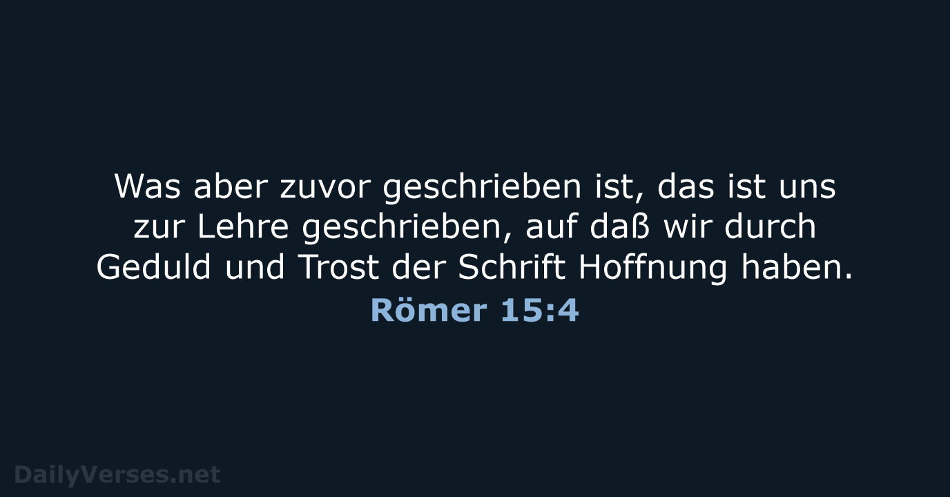 Römer 15:4 - LU12