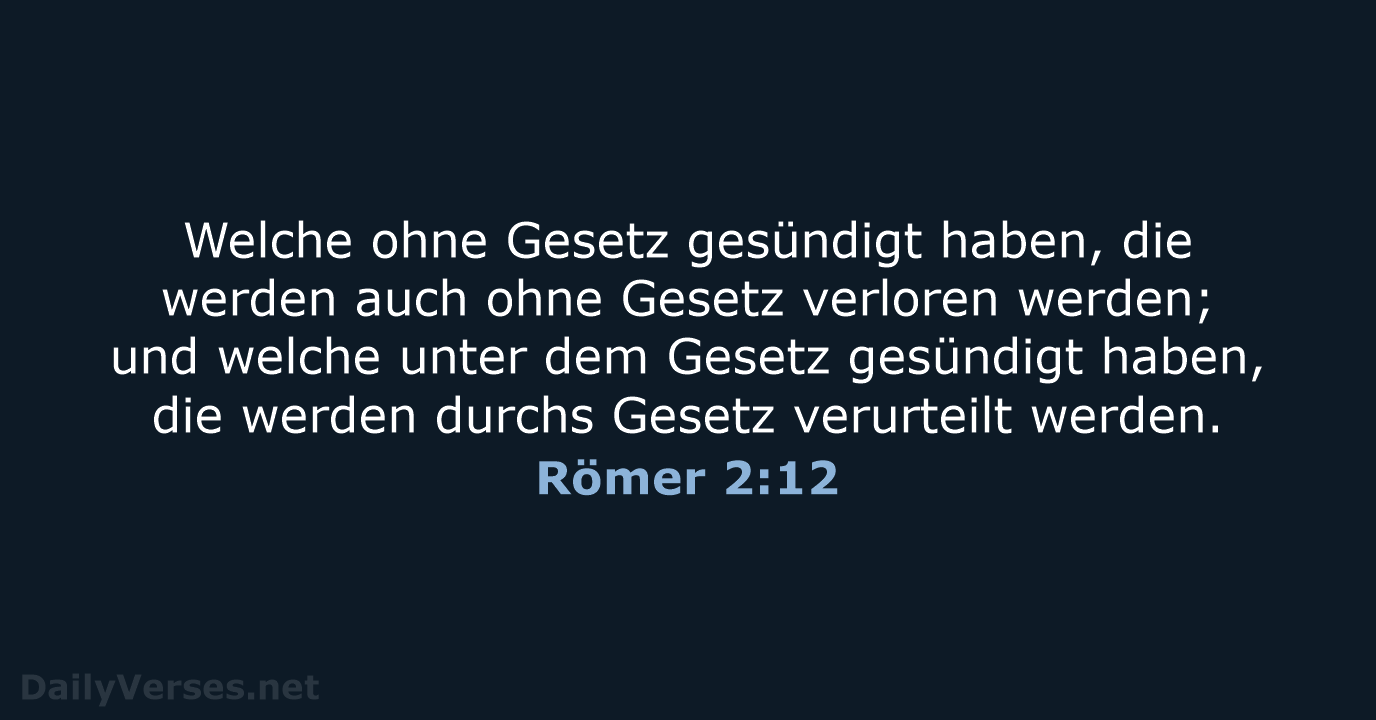 Römer 2:12 - LU12