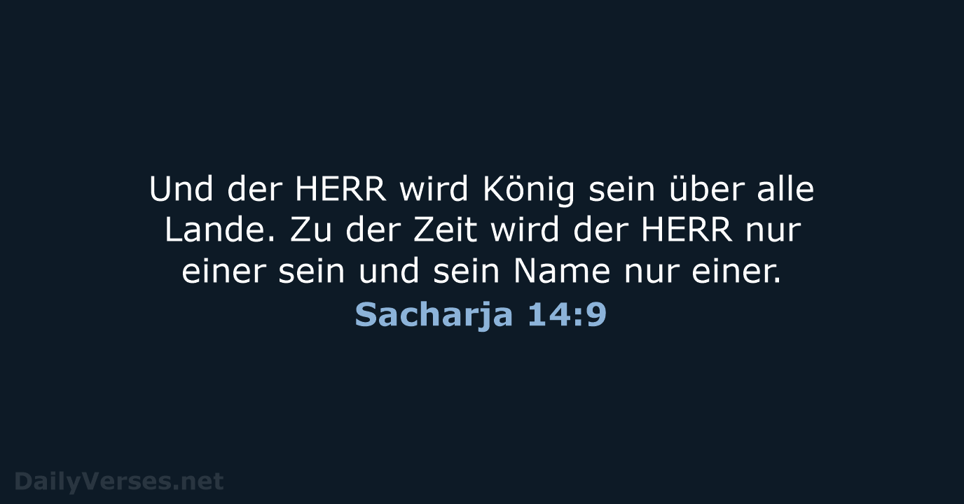 Sacharja 14:9 - LU12