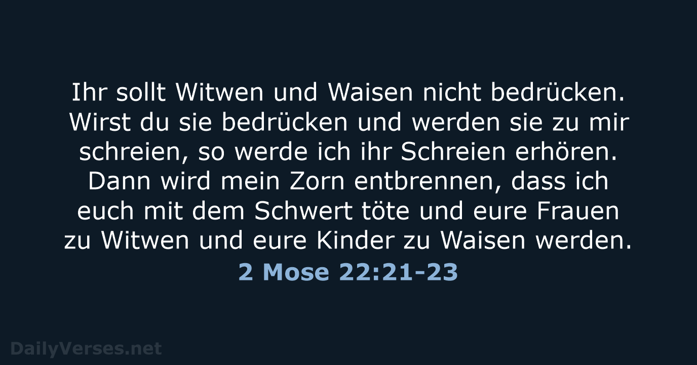 2 Mose 22:21-23 - LUT