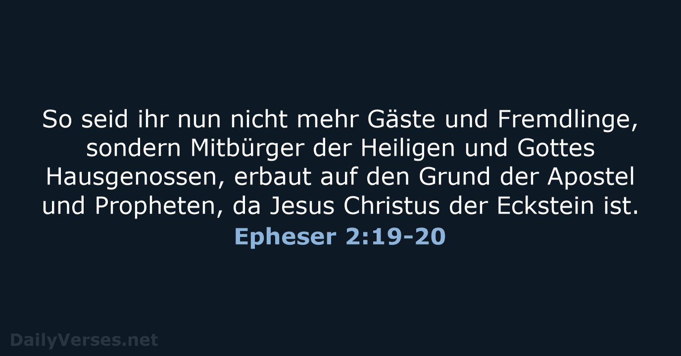 Epheser 2:19-20 - LUT