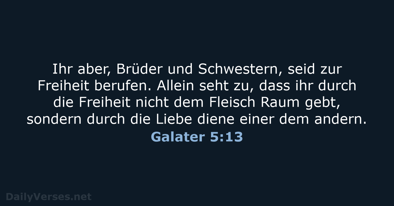 Galater 5:13 - LUT