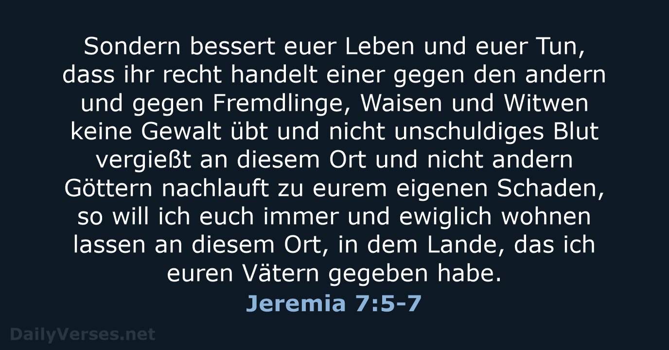 Jeremia 7:5-7 - LUT