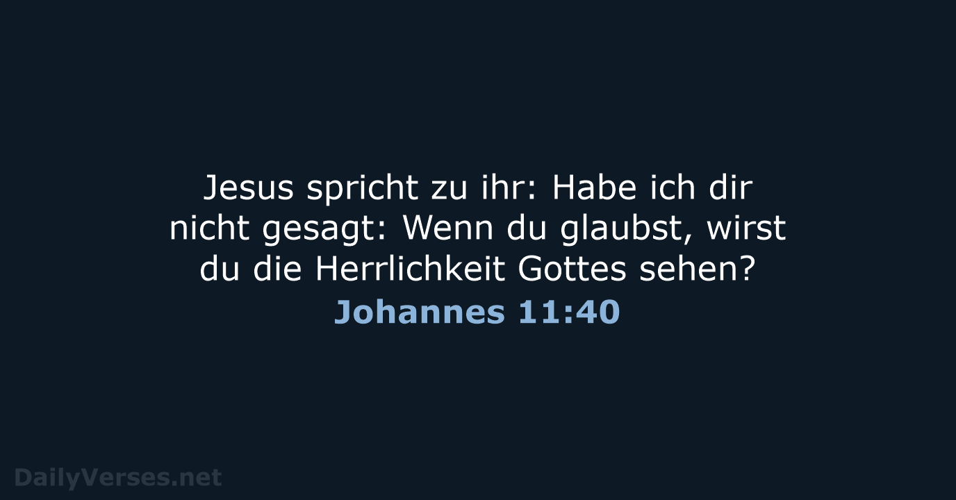 Johannes 11:40 - LUT
