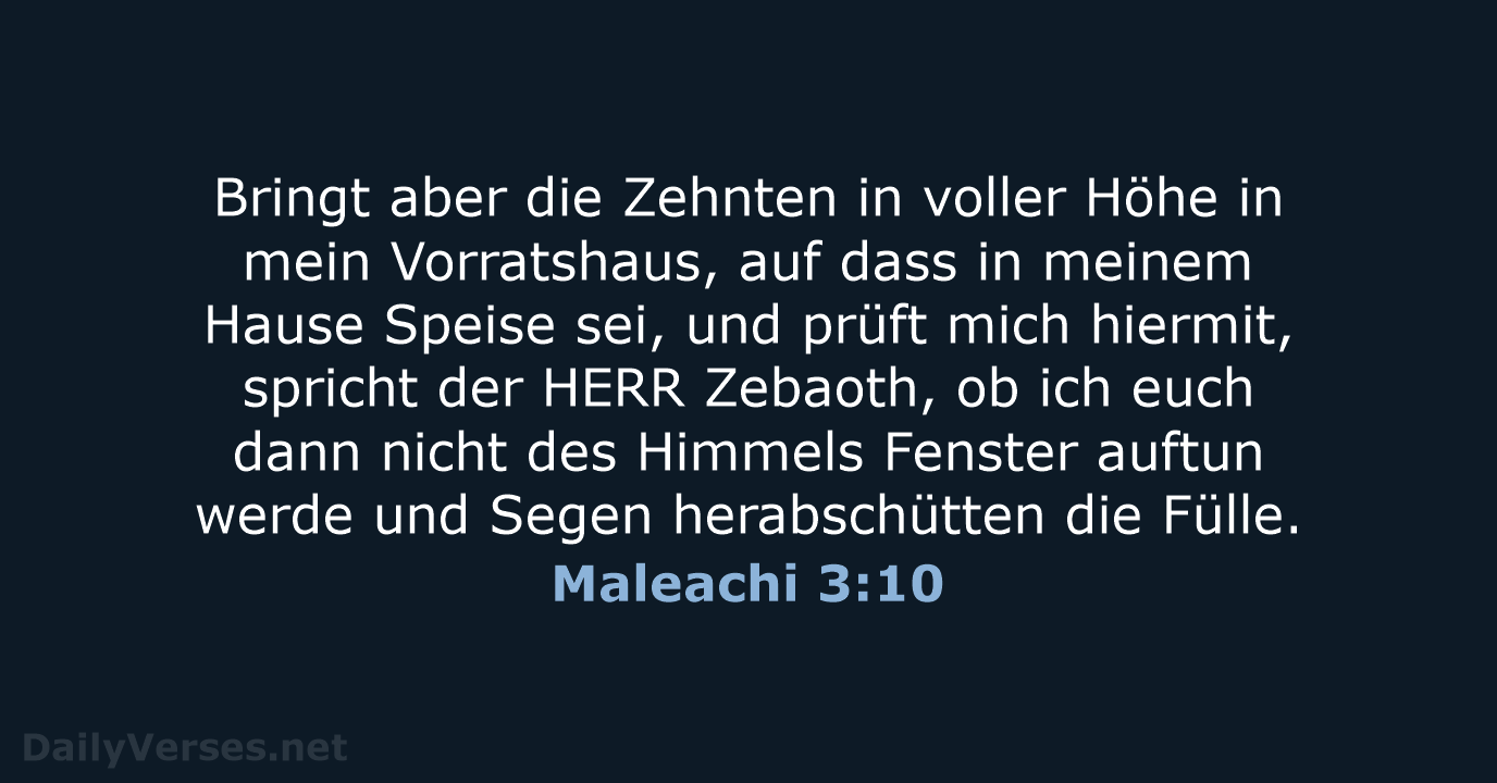 Maleachi 3:10 - LUT