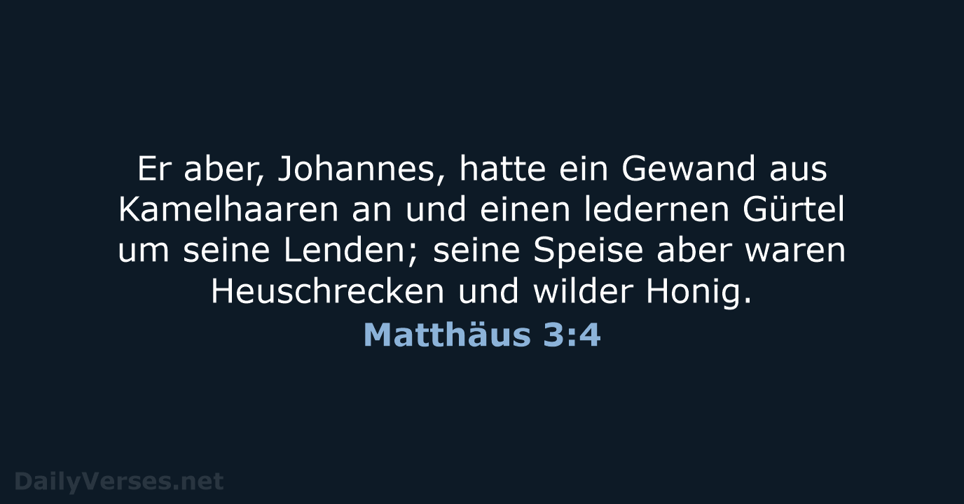 Matthäus 3:4 - LUT