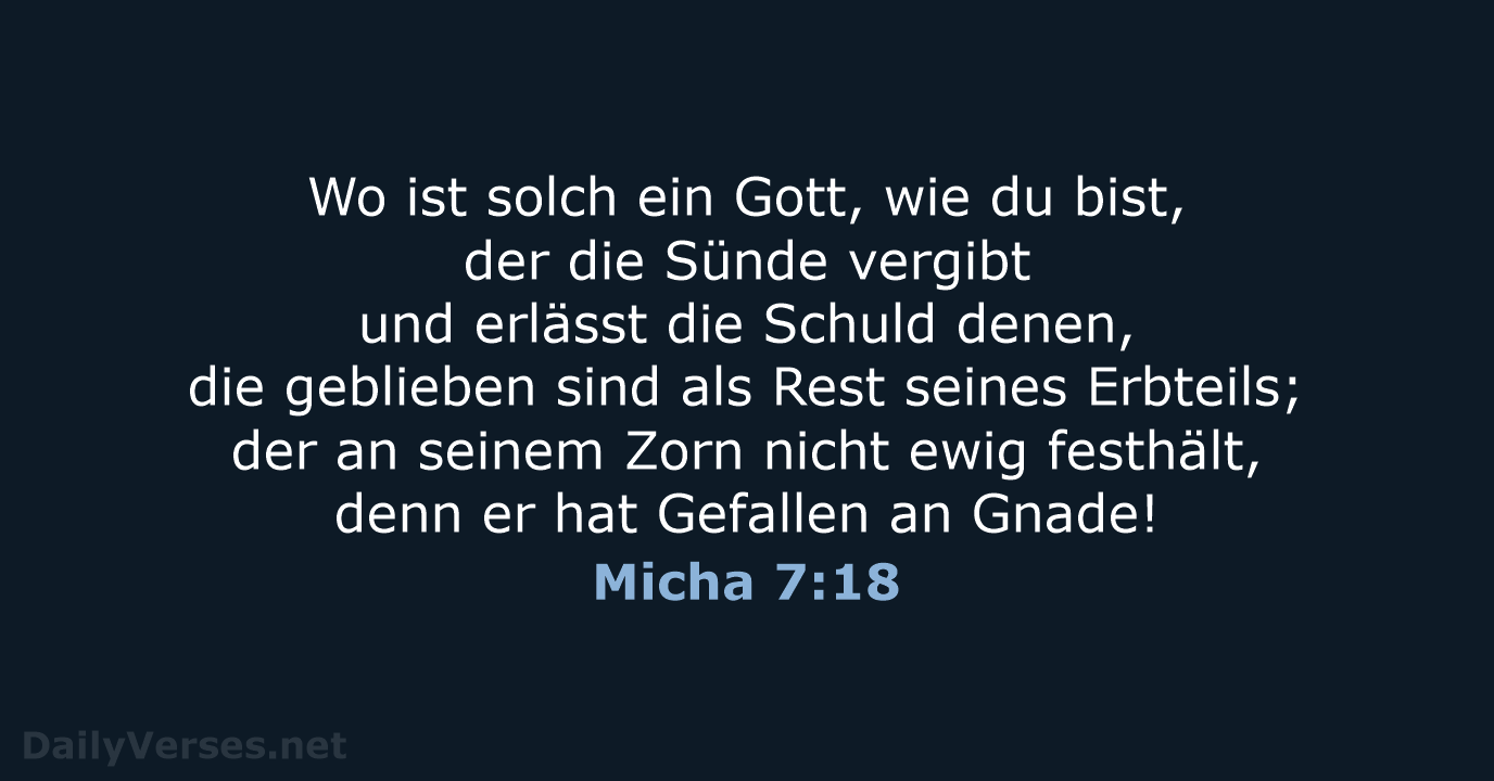 Micha 7:18 - LUT