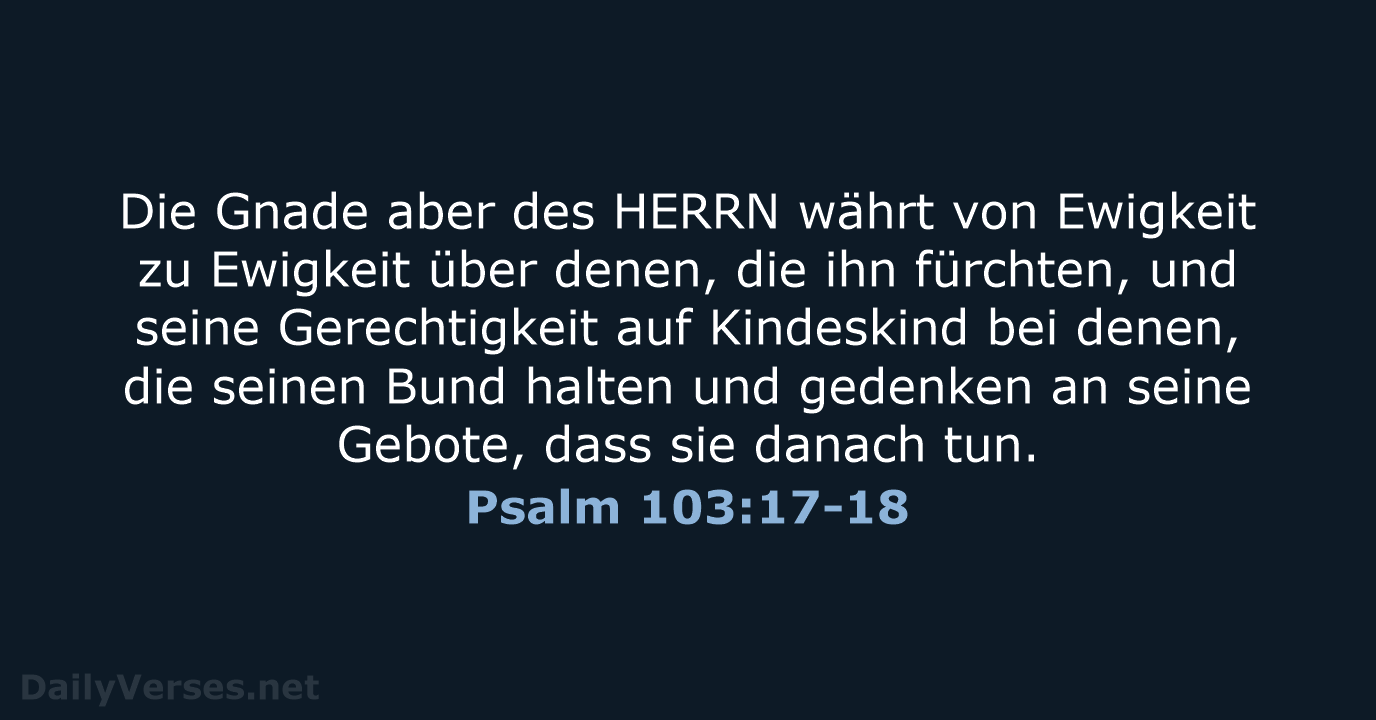 Psalm 103:17-18 - LUT