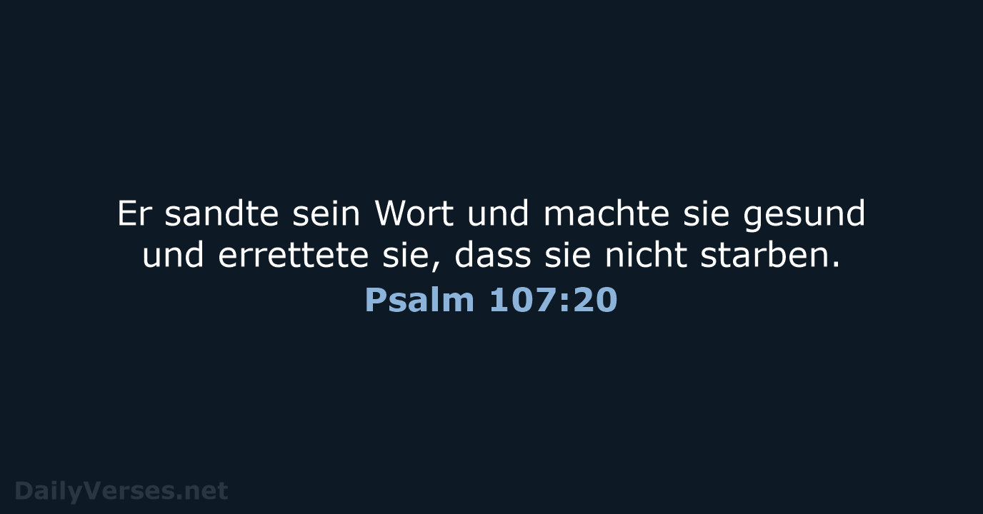 Psalm 107:20 - LUT