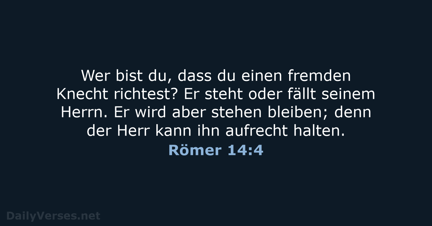 Römer 14:4 - LUT