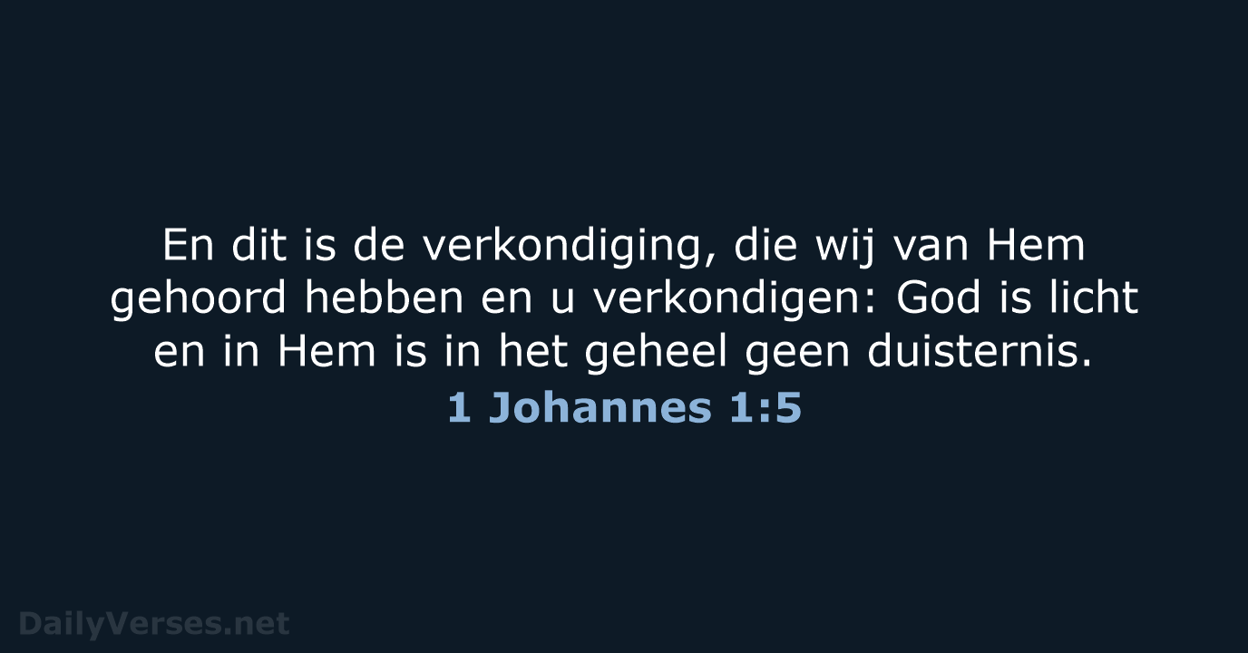 1 Johannes 1:5 - NBG