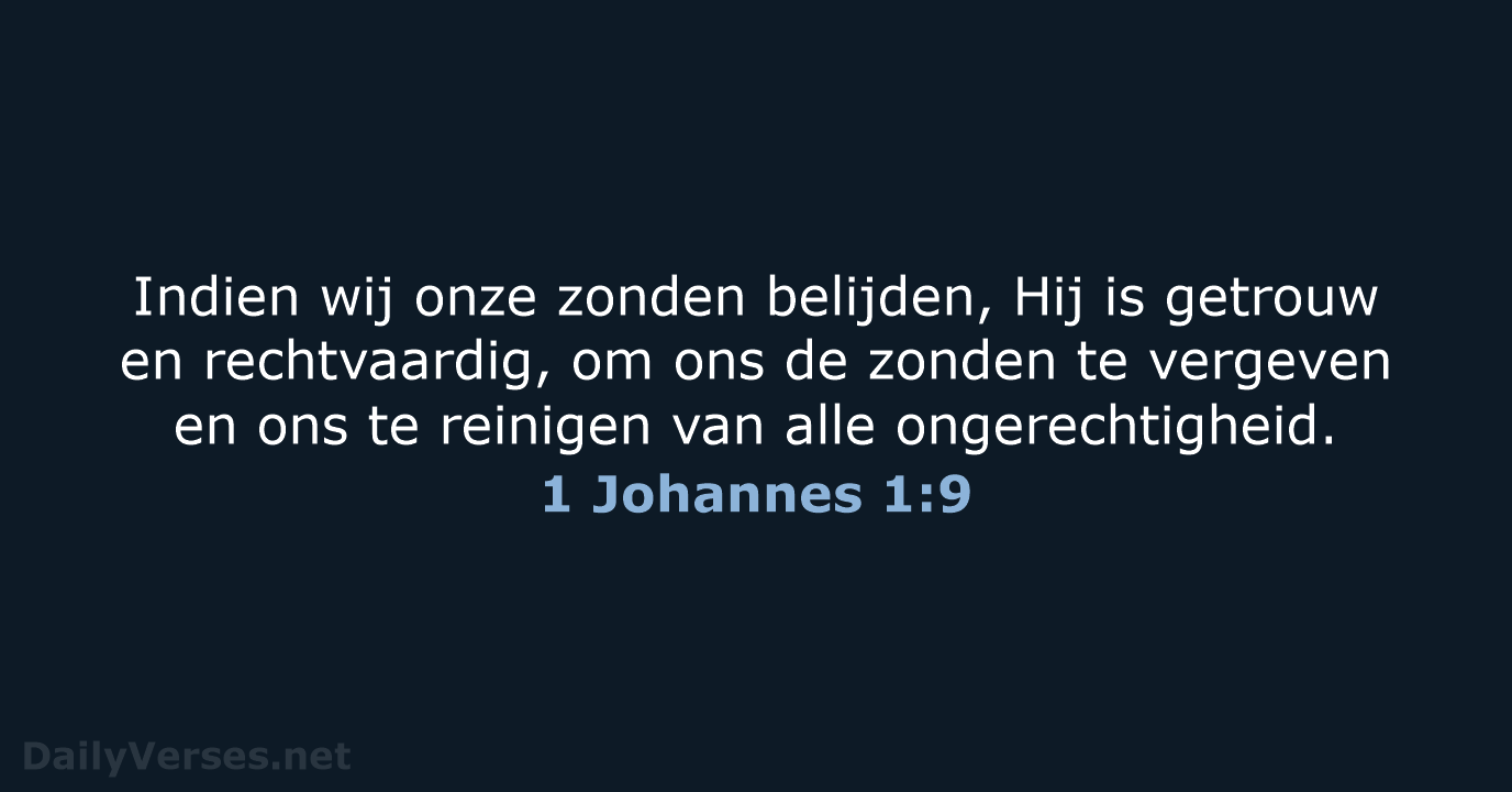 1 Johannes 1:9 - NBG