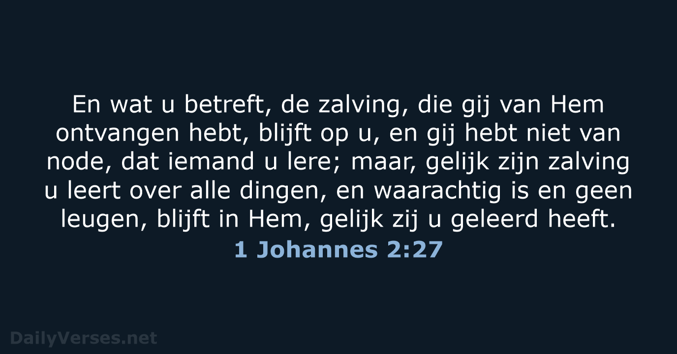 1 Johannes 2:27 - NBG