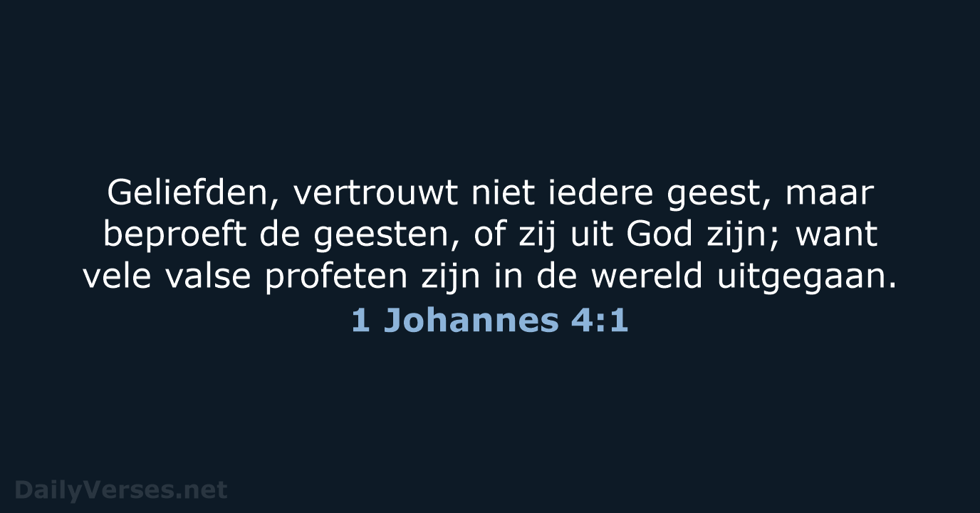 1 Johannes 4:1 - NBG