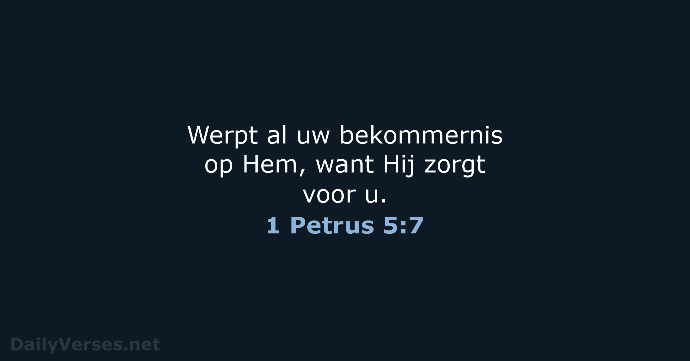 1 Petrus 5:7 - NBG