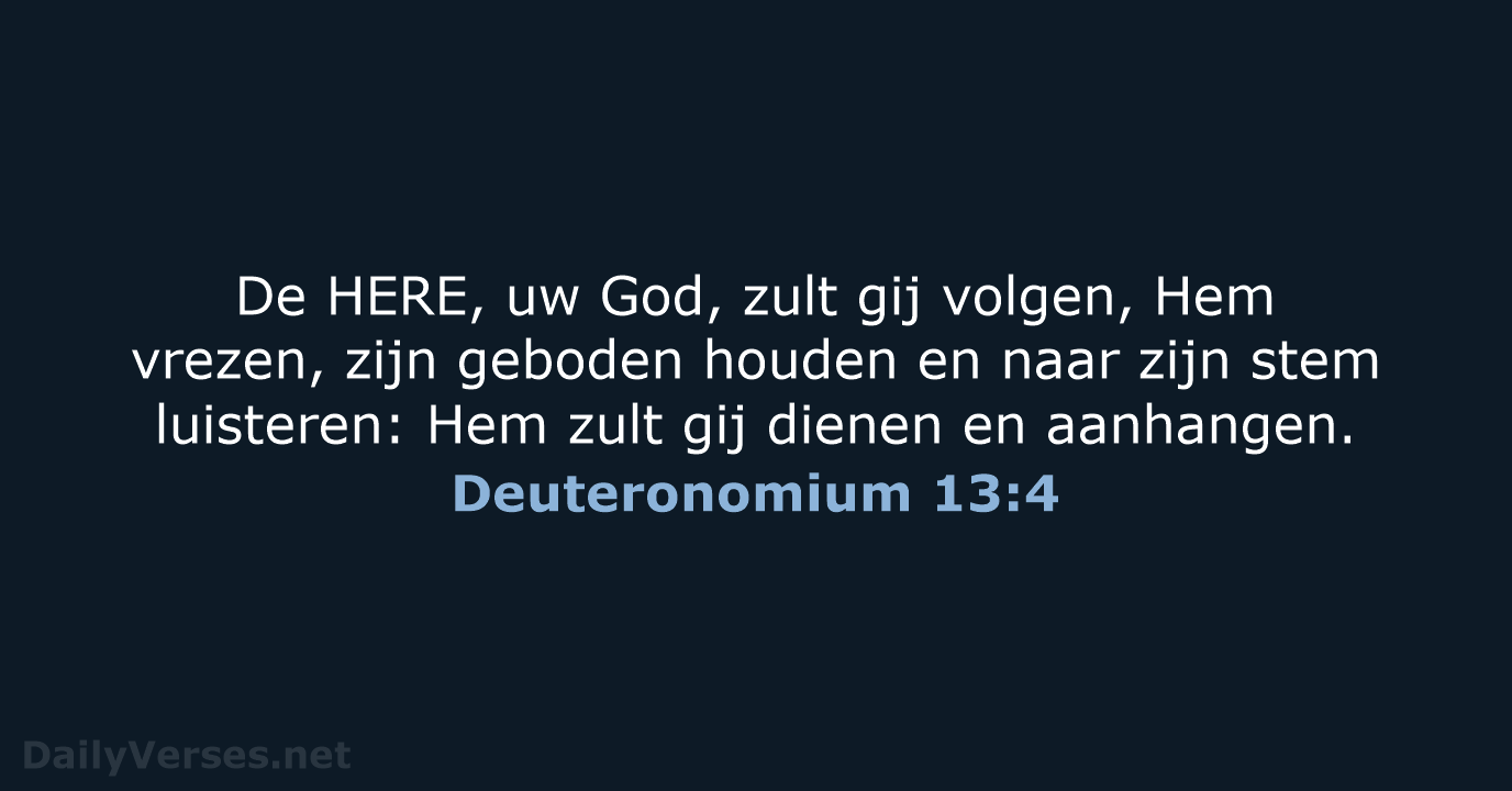 Deuteronomium 13:4 - NBG
