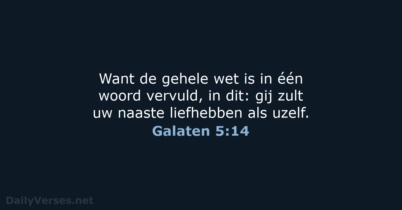 Galaten 5:14 - NBG