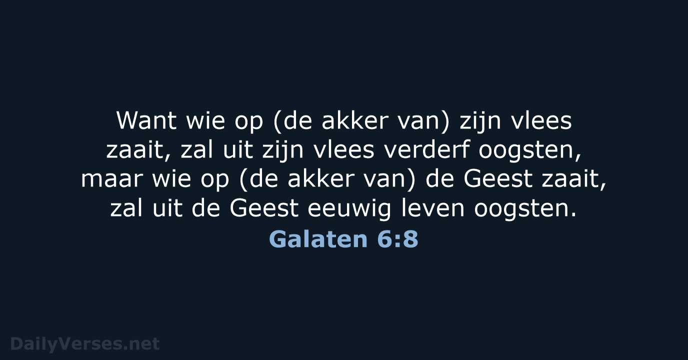 Galaten 6:8 - NBG