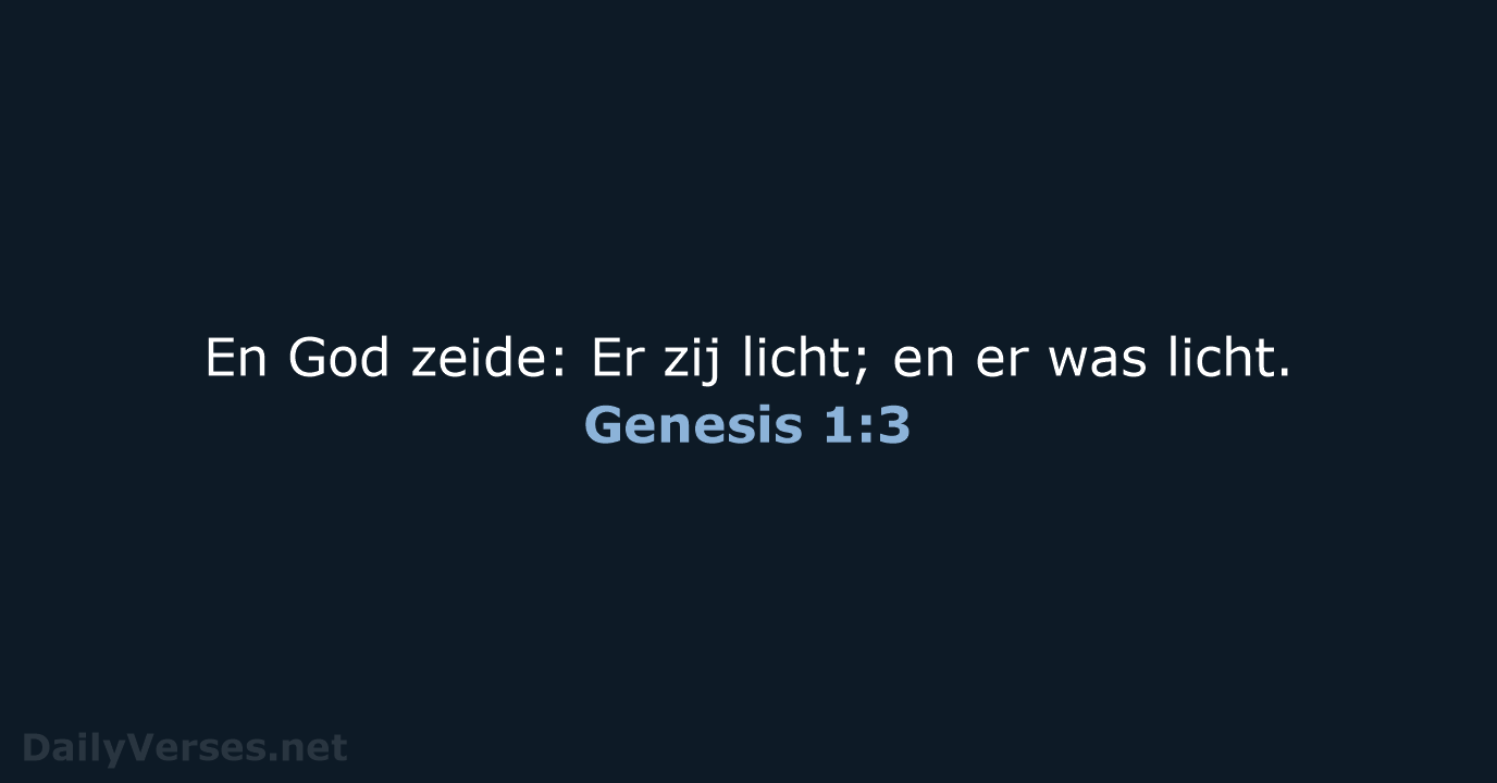 Genesis 1:3 - NBG