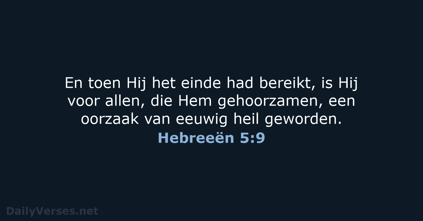 Hebreeën 5:9 - NBG