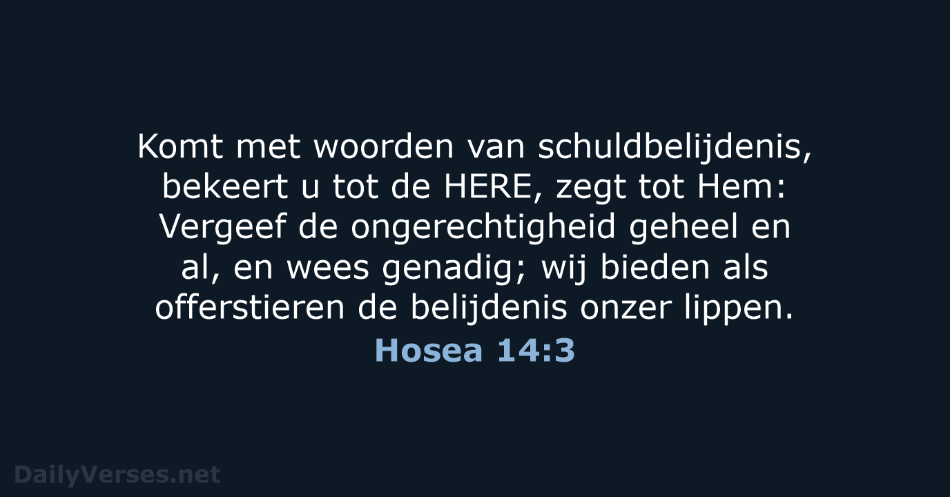 Hosea 14:3 - NBG