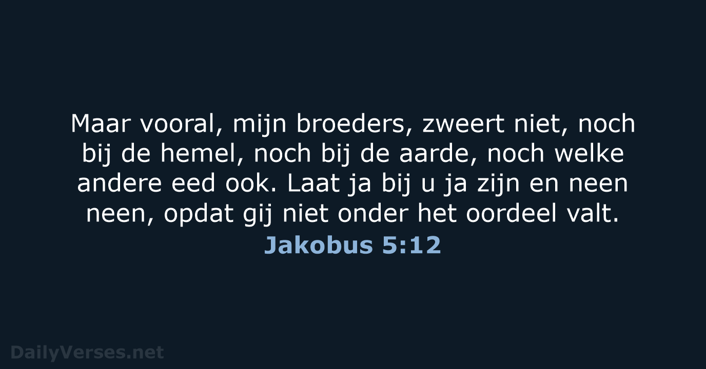 Jakobus 5:12 - NBG
