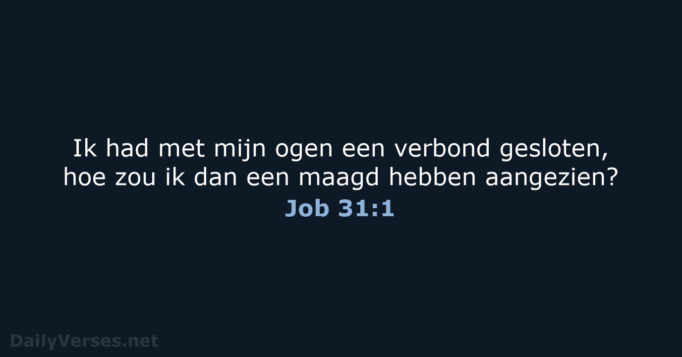 Job 31:1 - NBG